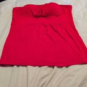 Body Central Bold Red Strapless Top